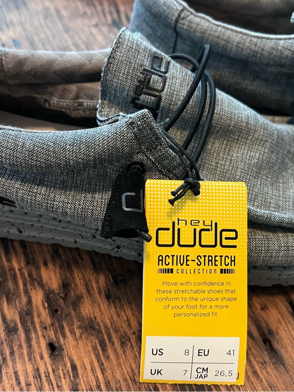 Hey Dude Men's Active-Stretch Slip-On Shoes - Gray